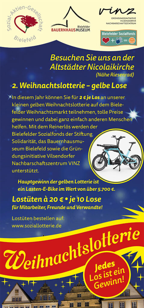 Flyer der 2. Weihnachtslotterie 2024