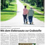 Mit dem Elektroauto zur Grabstelle