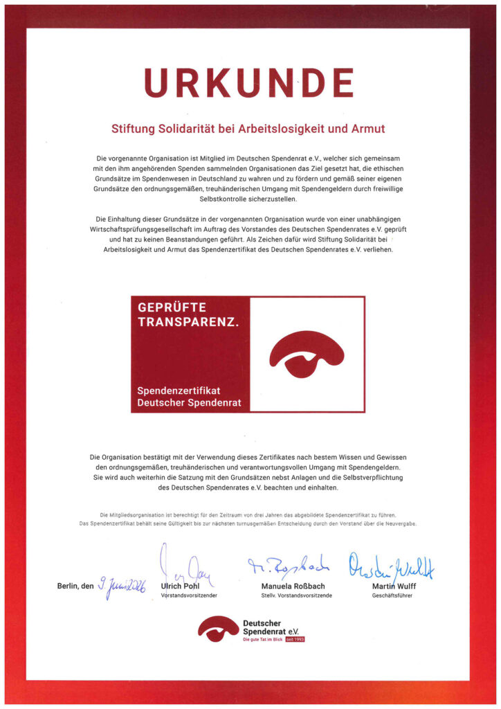 Deutscher Spendenrat e.V., Spendenzertifikat 2026